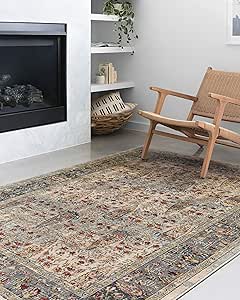 Loloi II Isadora Sand/Steel 8'-0" x 10'-0" Area Rug