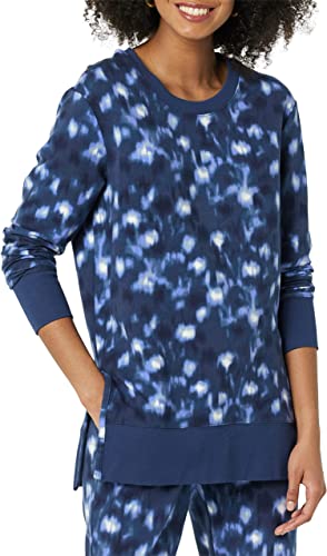 Daily Ritual Women's Long-Sleeve Crewneck Sweatshirt with Side Cutouts