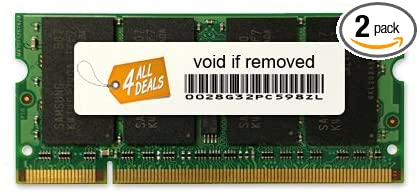 4AllDeals 2GB Kit (2x1GB) Memory RAM Upgrade for Dell Inspiron E1505 (DDR2-667MHz 200-pin DIMM)