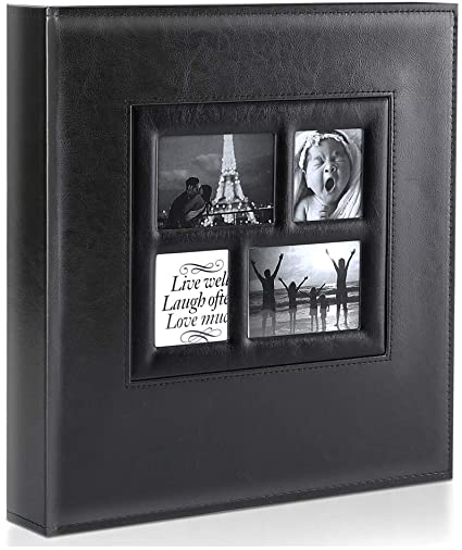 Ywlake Photo Album 4x6 600 Pockets Photos, Extra Large Capacity Family Wedding Picture Albums Holds 600 Horizontal and Vertical Photos Black