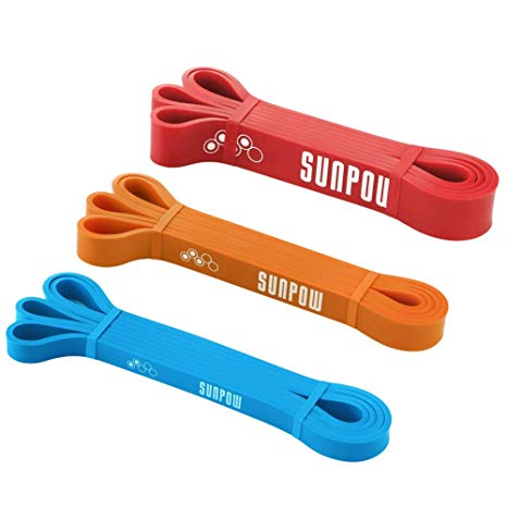 SUNPOW Pull Up Assist Band Exercise Resistance Bands Heavy Duty Workout Bands for Body Exercise Stretch Powerlifting Fitness Resistance Training Mobility Band