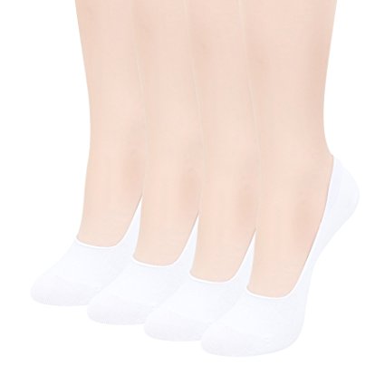 Women's No Show Socks 4 Pairs - Best Low Cut Cotton Socks by Sockspree