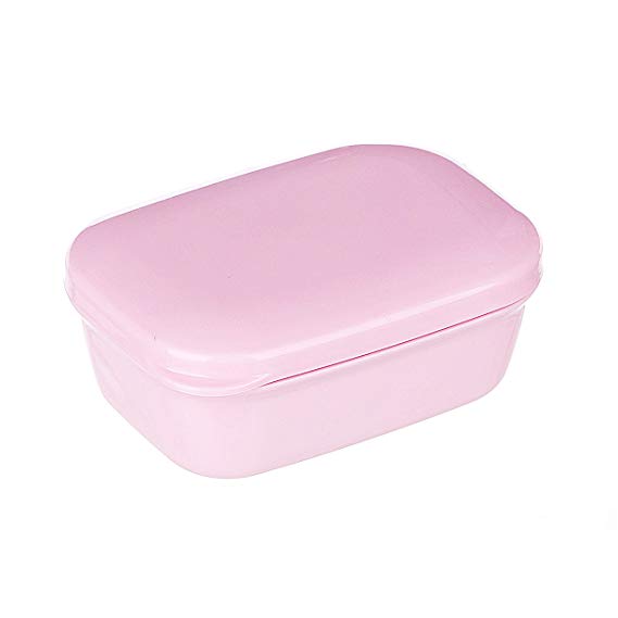 Thelivingstar Portable Plastic Bar Soap Case Holder soap Travel Container Home Outdoor Hiking Camping Travel Home Bathroom Soap Dish Soap Box (Pink)