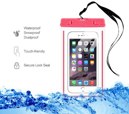 Universal Luminous Waterproof iPhone case,Phone Dry Bag for All Cell Phones up to 6.0" diagonal (Includes FREE Lanyard   Stylus Pen)