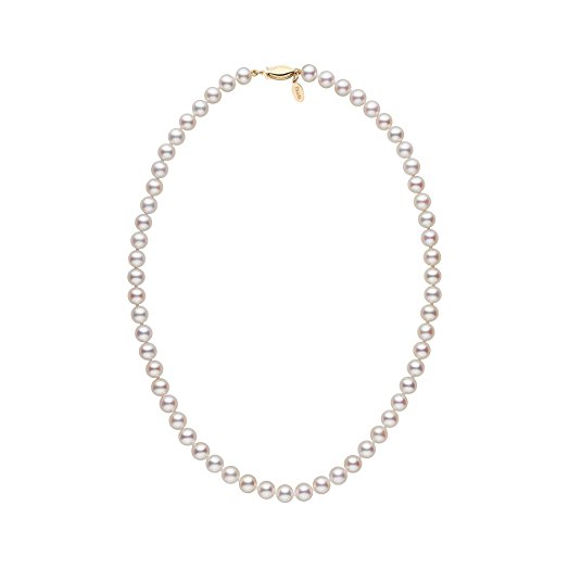 6.5-7.0 mm 16 Inch White Freshadama Freshwater Cultured Pearl Necklace