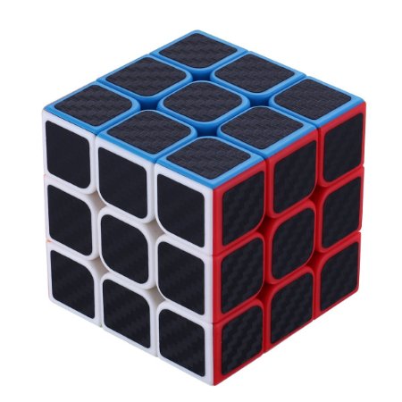 Dreampark 3x3x3 Speed Cube Carbon Fiber Sticker Smooth Magic Cube Puzzles - 100% Money Back Guarantee!