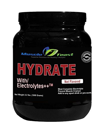 Hydrate w/ Electrolytes  TM by Muscle Feast All Natural (1000 grams, Not Flavored)
