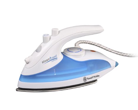 Russell Hobbs 22470 Steam Glide Travel Iron, 760 W - White and Blue