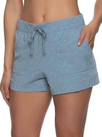 Felina | Organic Cotton Stretch Drawstring Short, Womens SweatShorts, Walking Shorts