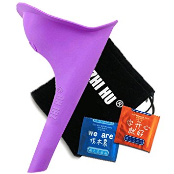 ZHIHU Travel Urinal For Women, Spill Proof & Reusable Lightweight Portable Travel Urination Device Stand Up & Pee