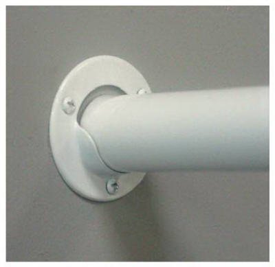 John Sterling Corp BC-0039-WT Closet Steel Pole Socket / Flange Set / Rod Holder, White (Pack of 2)