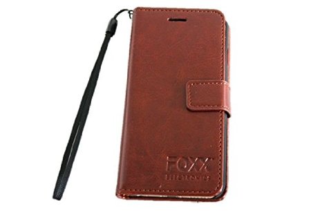 Iphone 6 6S Case 47 Inch Full-Body Premium PU Flip Cover Case for Apple Iphone 6 with 47 Inch Screen Folio Leather Flip Wallet Case with Foldable Kickstand Stand By Foxx Electronics Brown