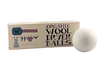 Wool Dryer Balls - 3 XL - 100% Organic All Natural Handmade Reusable Fabric Softener Dryer Balls Wool, Premium Eco-Friendly Unscented Laundry Dryer Balls With No Fillers