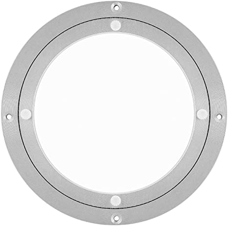 Fasmov 8 Inches Aluminum Lazy Susan Turntable Ring, Metal Rotating Hardware Turntable Bearings Ring, Round Swivel Plate for Glass, Granite or Wood Kitchen Ding Table