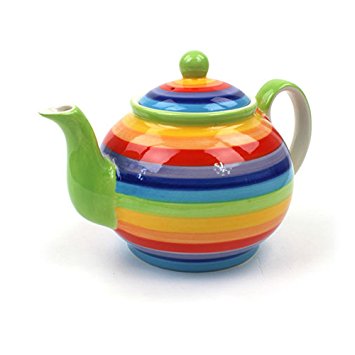 Rainbow Teapot | Large Rainbow Teapot | Ceramic Rainbow teapot 4 cup