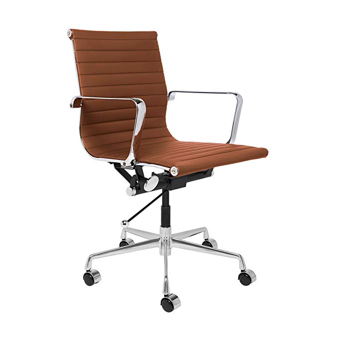 Laura Davidson Furniture SOHO Ribbed Management Office Chair (Brown)