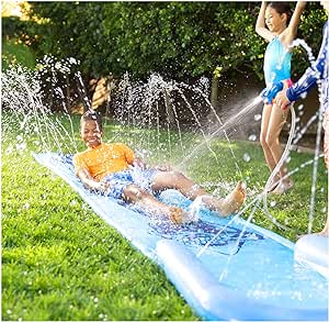 NERF Super Soaker Blast Water Slide – The Ultimate 16 Ft Outdoor Slide for Kids – Includes Extra Water Blaster