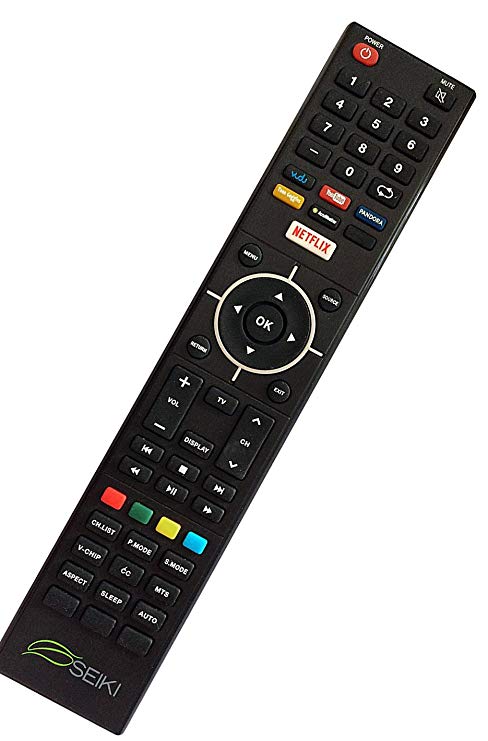 New SEIKI seiki Smart TV Remote Control for Seiki SE32HY19T Smart tv Remote with Netflix VUDU YouTube Pandora Keys