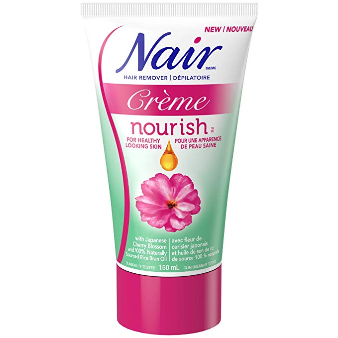 Nair Nourish Hair Removal Crème with Japanese Cherry Blossom and Rice Bran Oil , 150-ml