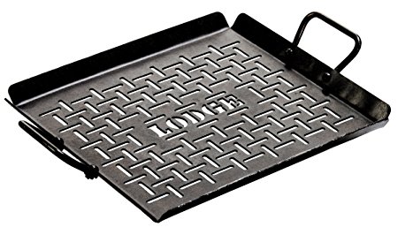 Lodge CRSGP12 Carbon Steel Grilling Pan, Pre-Seasoned, 12-inch