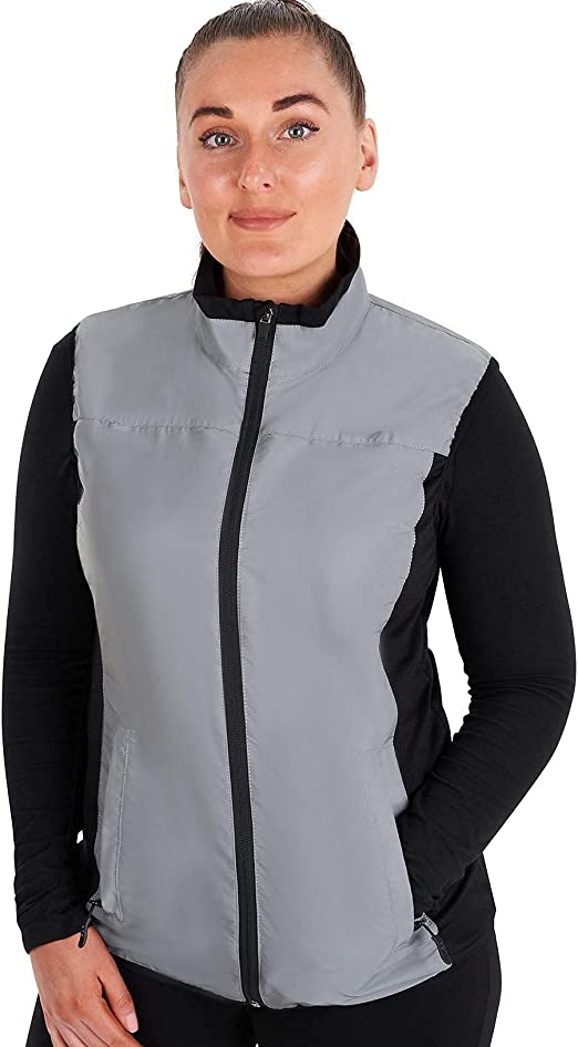 BTR High Visibility Reflective Silver Ladies Cycling and Running Gilet & Vest