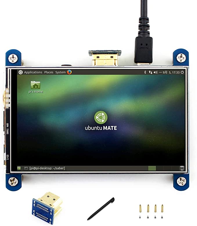 4 inch HDMI LCD IPS Display 800x480 Resolution Resistive Touch Screen HDMI Interface for Raspberry Pi 3 B/3 B /2 B/B /B Zero W