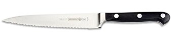 Mundial 5100 Series 6-Inch Utility Knife with Serrated Edge, Black