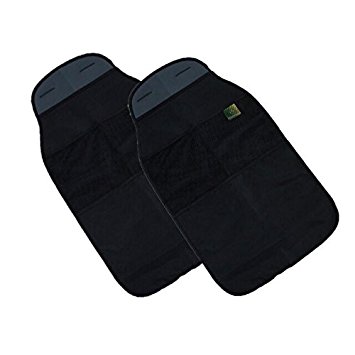 UMITOM Kick Mats Car Seat Back Protectors Car Backseat Organizer With 2 Storage Pockets Waterproof and Dirt Resistant -2 Pack