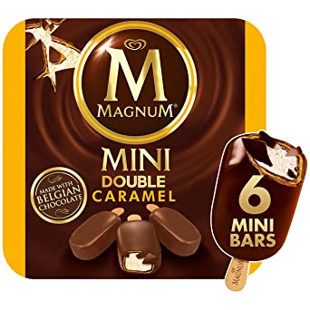 Magnum Mini Ice Cream Bars, Double Caramel, 6 Count (Frozen)