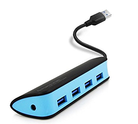 TONSUM USB 3.0 Super Speed 4 Port HUB Compatible with USB2.0 / 1.1 / 1.0