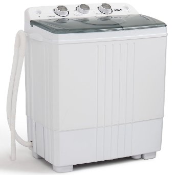 Della© Small Compact Portable Washing Machine 11lbs Capacity with Spin Dryer