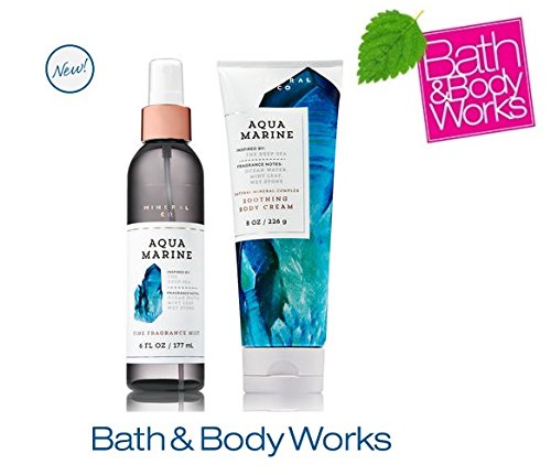 Bath & Body Works AQUAMARINE Set - Body Cream and Fine Fragrance Mist Full Size
