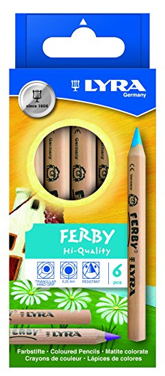 Lyra Ferby Natural in Cardboard Case Unpainted 6 Farbstifte
