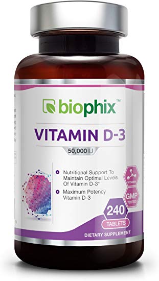 *Flash Sale* Vitamin D3 50000 IU 240 Tabs - High-Potency | Strong Bones | Immune Health | Support for K-2