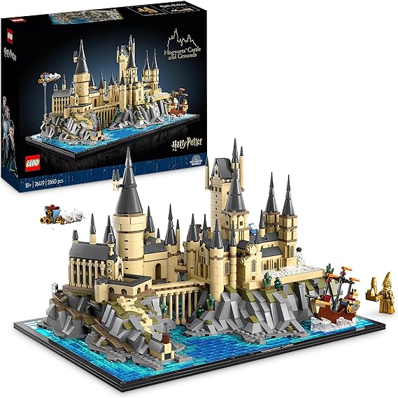 LEGO 76419 Harry Potter Hogwarts Castle and Grounds, Model Set Featuring Iconic Locations: Astronomy Tower, Great Hall, Chamber of Secrets & More, Christmas Display Kit, Gifts for Fans and Adults