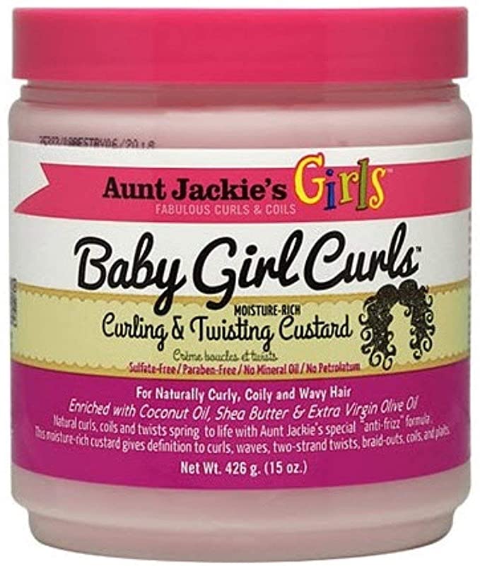 Aunt Jackie's Girls Baby Girl Curls Curling & Twisting Custard, 15 oz (Pack of 2)