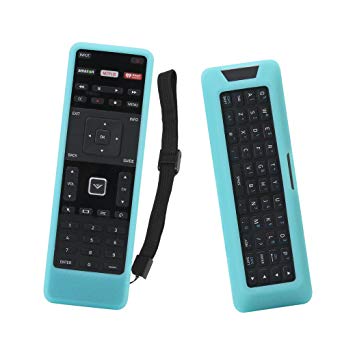 SIKAI Remote Case for Vizio XRT500 Smart TV Remote [Eco-Friendly] Case for VIZIO Smart LCD LED TV Remote Control [Shock Proof] Silicone Cover for Vizio XRT500 Remote with Lanyard (Luminous Blue)