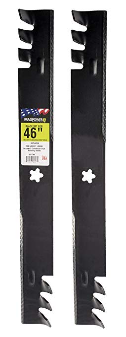 MaxPower 561739X (2) Blade Set for 46" Cut AYP, Poulan, Husqvarna, and Craftsman Replaces OEM # 403107, 532403107, and 532403107