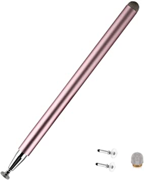 Stylus Pens for Touch Screens,Stylus Pen Compatible with Apple iPad, Capacitive Pencil for Kid Student Drawing, Writing,High Sensitivity,for Touch Screen Devices Tablet,Smartphone (Rose Gold)