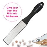 Pediperl Callus Remover Foot File By Karmick - Professional Grade Pedicure Tool That Smooths Dry Cracked Heels Exfoliate Dead Skin and Shaves Calluses - Heavy-duty Stainless Steel Diamond Shaped Etching Removes Stubborn Callus Without the Harsh Pumice Stone Grinders - Get Foot Spa Filer That Leaves Your Feet Pearl Smooth