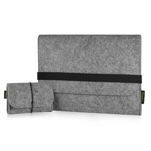 EasyAcc MacBook Pro 13.3 Inch Felt Sleeve Carrying Bag Ultrabook Laptop Bag for Apple MacBook Pro   More - Grey (Dimension: 340x 250x 8 mm)