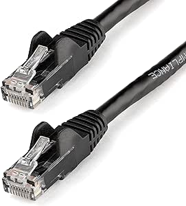 StarTech.com Cable de Red Ethernet Snagless Sin Enganches Cat 6 Cat6 Gigabit 1m - Negro