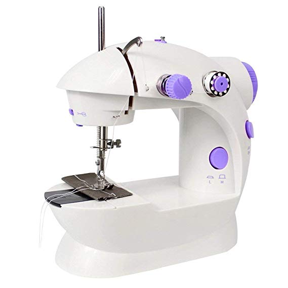 LIANTRAL Sewing Machine, Mini Portable Electric Crafting Mending Machine with Low/High Speed, Double Thread, Foot Pedal, Perfect for Household and Beginner