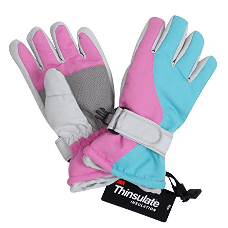 Ski Gloves Kids 3 M Thinsulate Winter Windproof Waterproof Snow Gloves