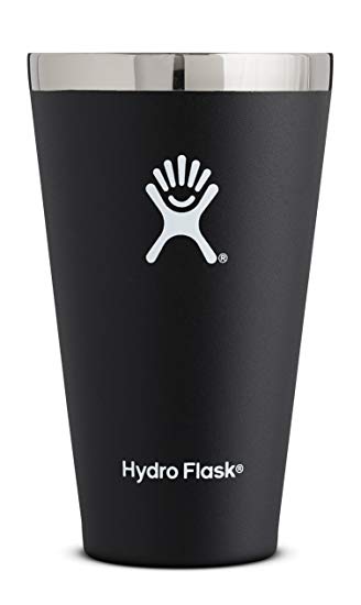 Hydro Flask Vacuum Insulated True Pint, 16-Ounce, Black Butte