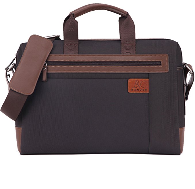 Banuce Men's Waterproof Pu Leather Briefcase Shoulder Bags