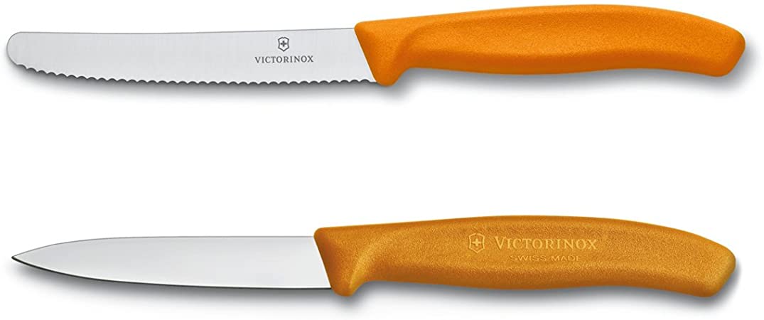 Victorinox VIC-6.7836.7606.9US1 Swiss Classic Pillow Packs 4½" Utility & 3¼" Paring Orange