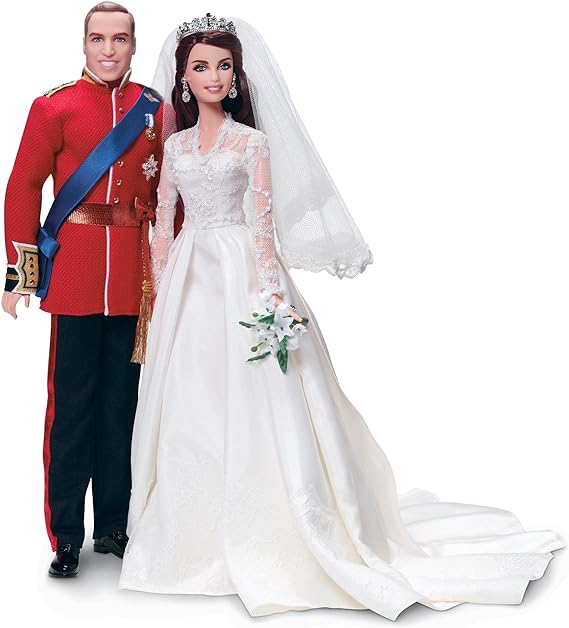 Barbie William and Catherine (Kate Middleton) Royal Wedding Collector Gold Label Exclusive Doll Giftset