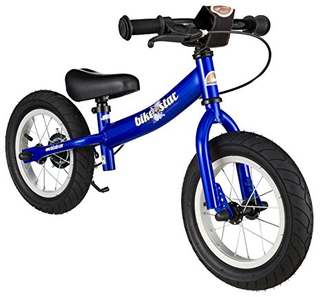 BIKESTAR® Premium Kids Safety Balance Bike for brave explorers aged from 3 years ★ 12s Sport Edition ★ Adventurous Blue