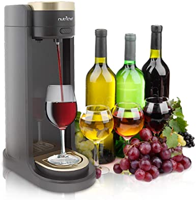 Portable Electric Automatic Wine Dispenser - Wine Aerator Pump Alcoholic Drink Server - Easy Flow, Battery Powered Liquor Operating System for Countertop, Party, Bar and More - NutriChef PKWNARDS38